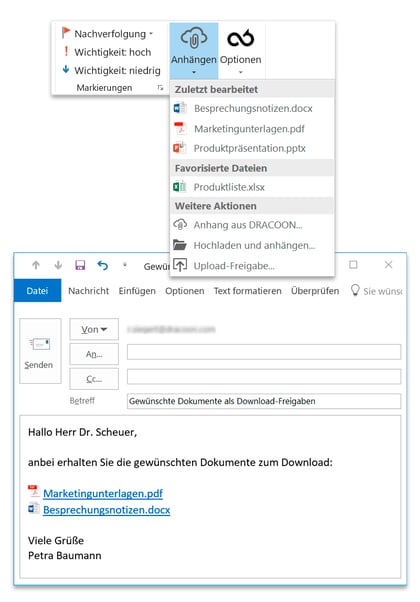 DRACOON for Outlook Mail Encryption